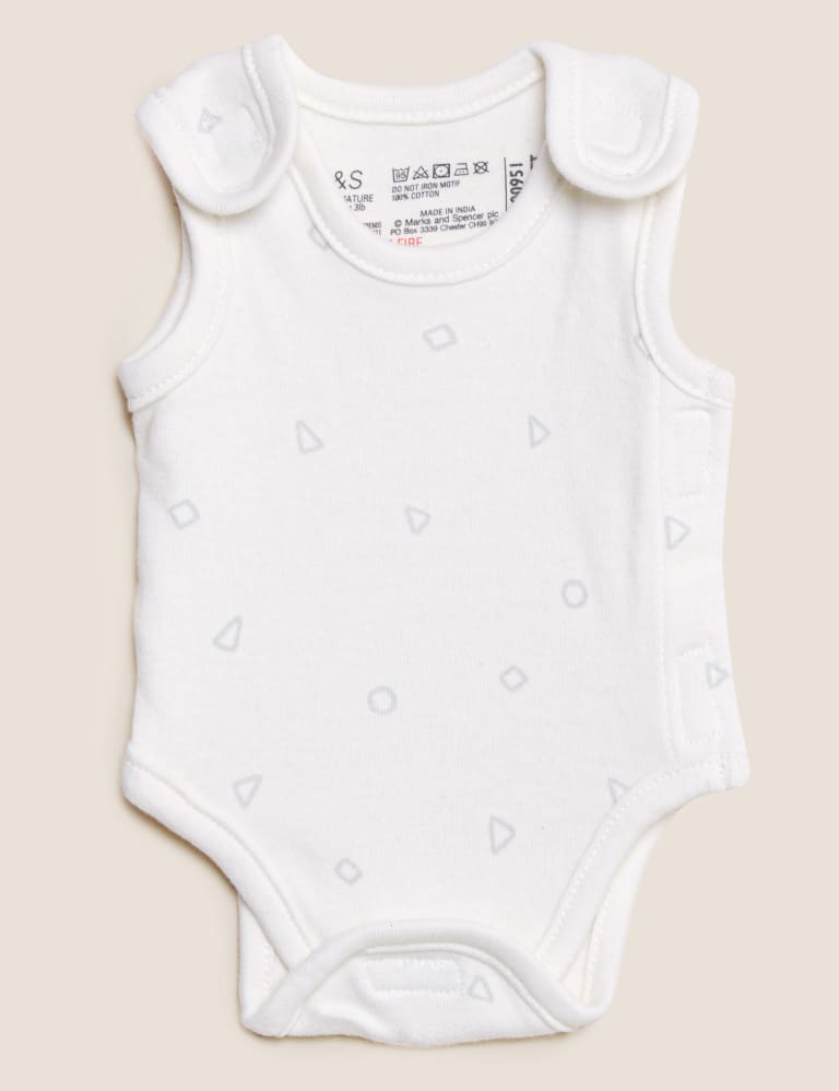 3pk Pure Cotton Premature Bodysuits (3lbs-4lbs) 4 of 8