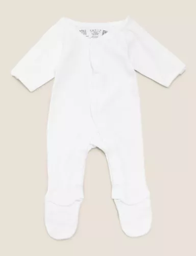 3pk Pure Cotton Premature Sleepsuits (3lbs-4lbs) 4 of 9