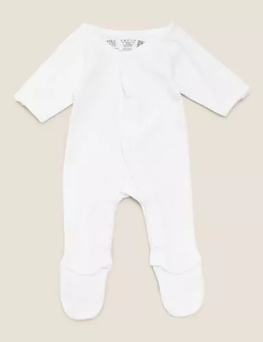 3pk Pure Cotton Premature Sleepsuits (3lbs-4lbs) 5 of 9