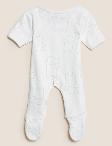3pk Pure Cotton Premature Sleepsuits (3lbs-4lbs) 6 of 10