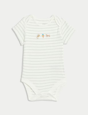 3pk Pure Cotton Printed Bodysuits (6½lbs-3 Yrs) Image 2 of 4