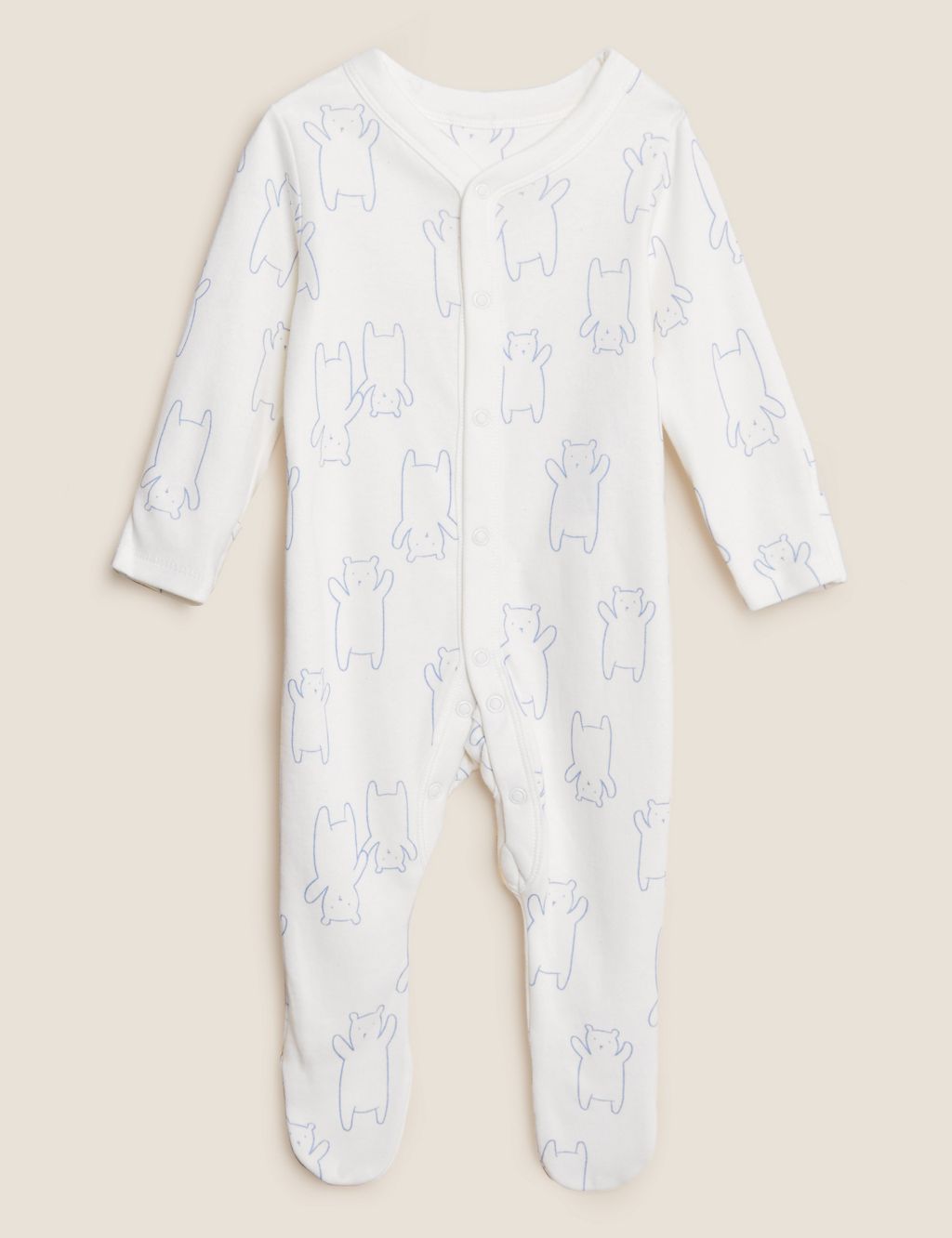 3pk Pure Cotton Printed Sleepsuits (5lbs-3 Yrs) 3 of 11