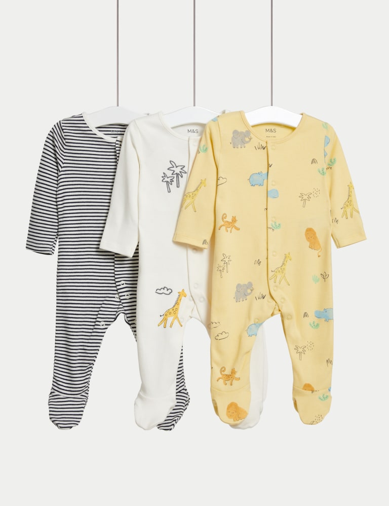 Marks and spencer baby boy sleepsuits sales