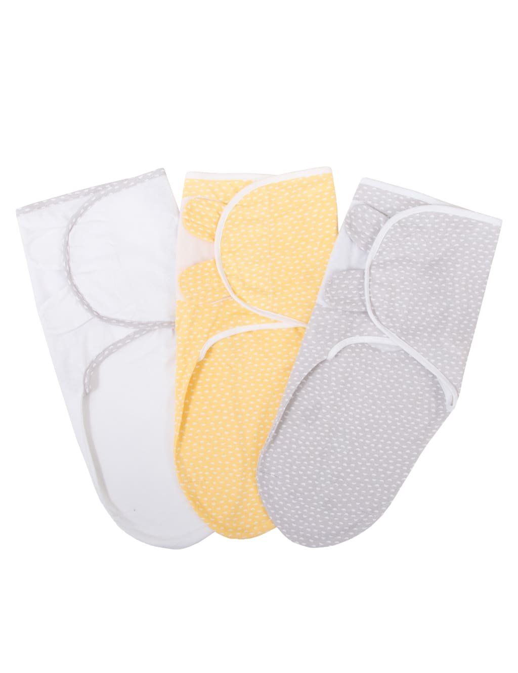 3pk Pure Cotton Safe Nights Swaddles Set Silentnight M&S