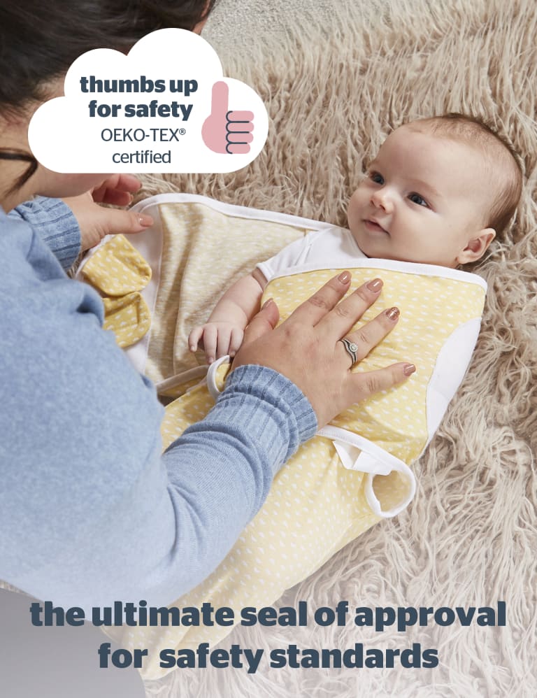 3pk Pure Cotton Safe Nights Swaddles Set