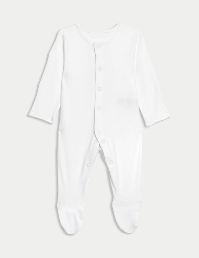 3pk Pure Cotton Sleepsuits (0-3 Yrs) 3 of 7