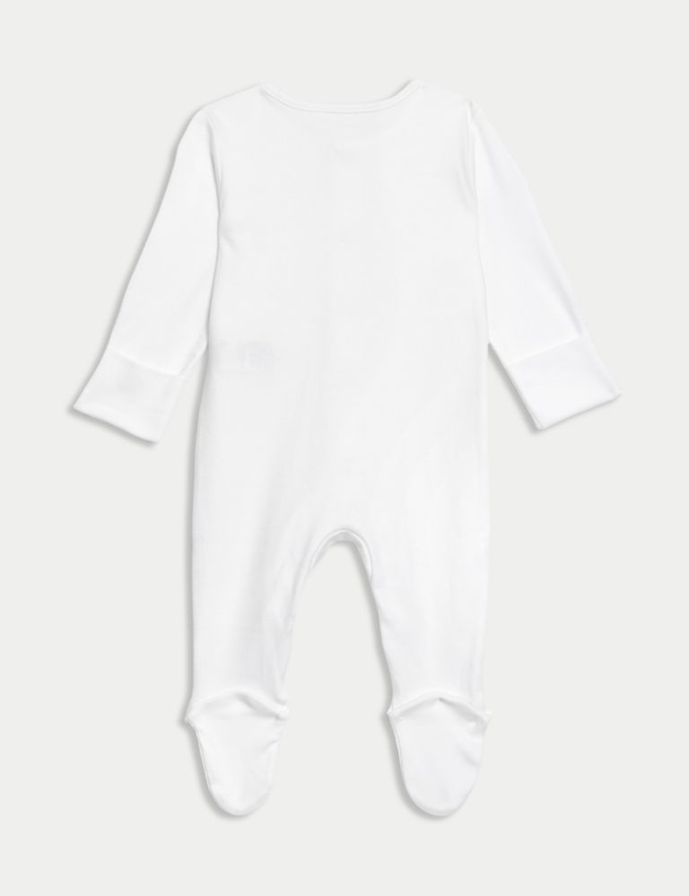 3pk Pure Cotton Sleepsuits (0-3 Yrs) 4 of 7
