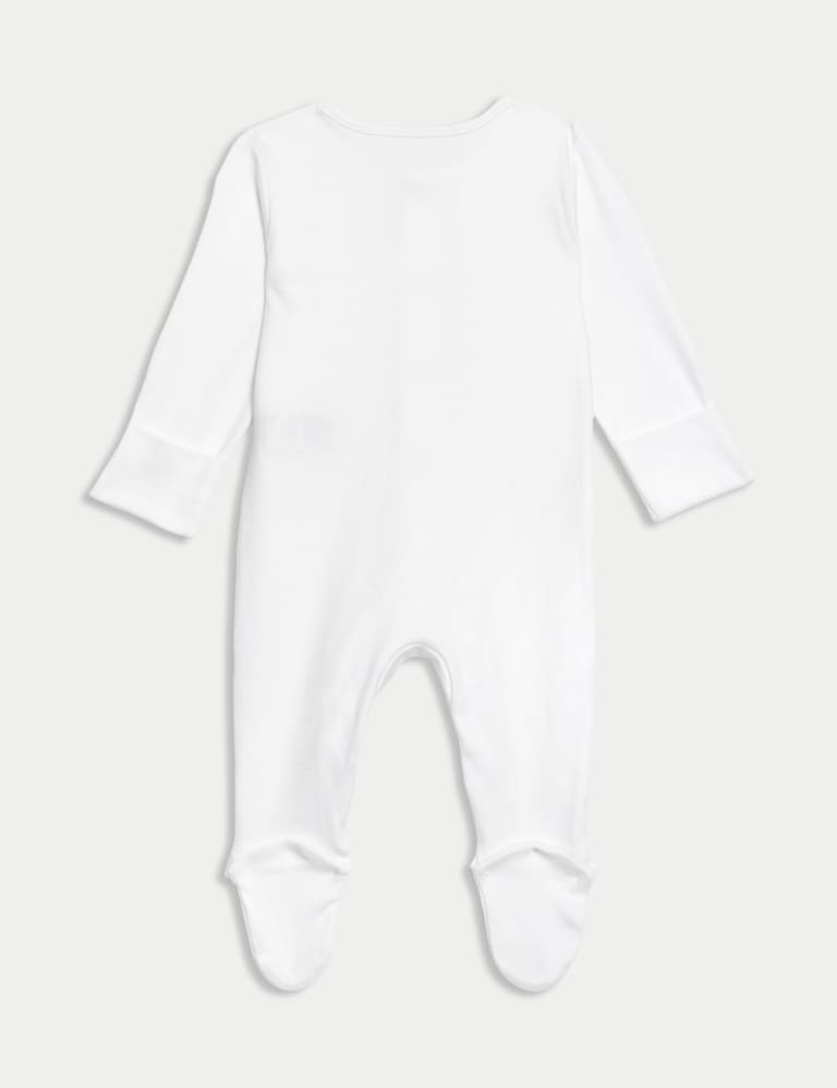 3pk Pure Cotton Sleepsuits (0-3 Yrs) 4 of 7