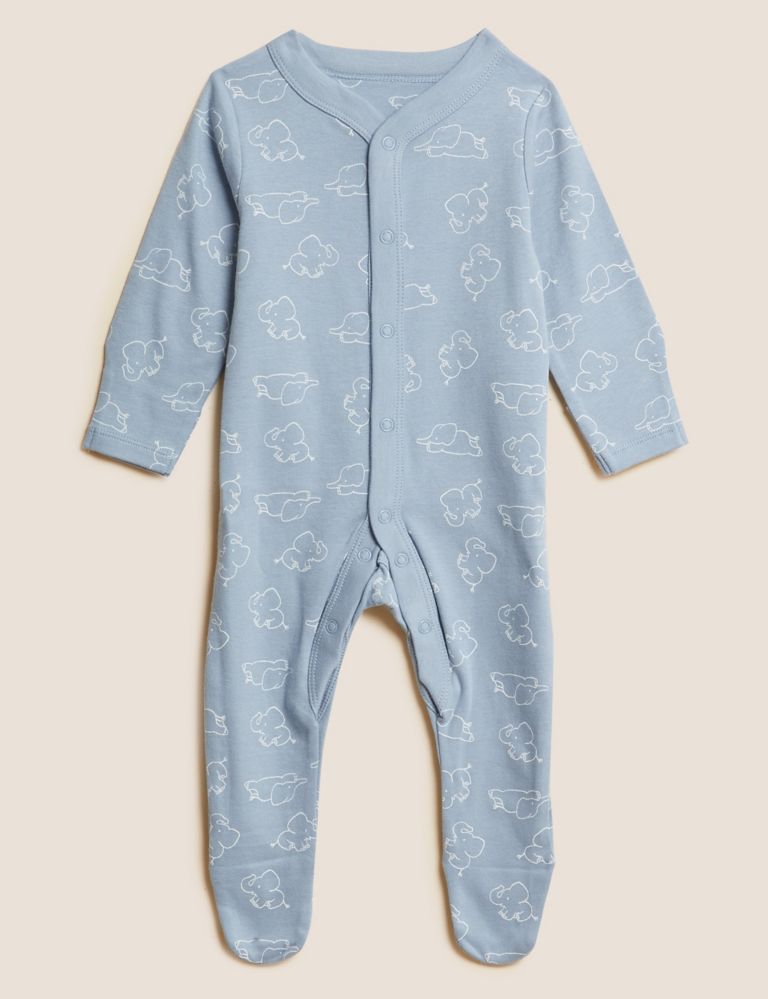 3pk Pure Cotton Sleepsuits (5lbs-3 Yrs) 3 of 8