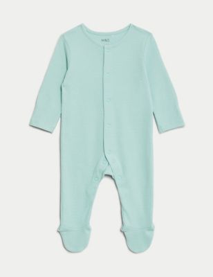 3pk Pure Cotton Sleepsuits (6½lbs-3 Yrs) Image 2 of 5
