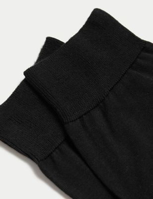 Black Regular Socks in Pure Cotton