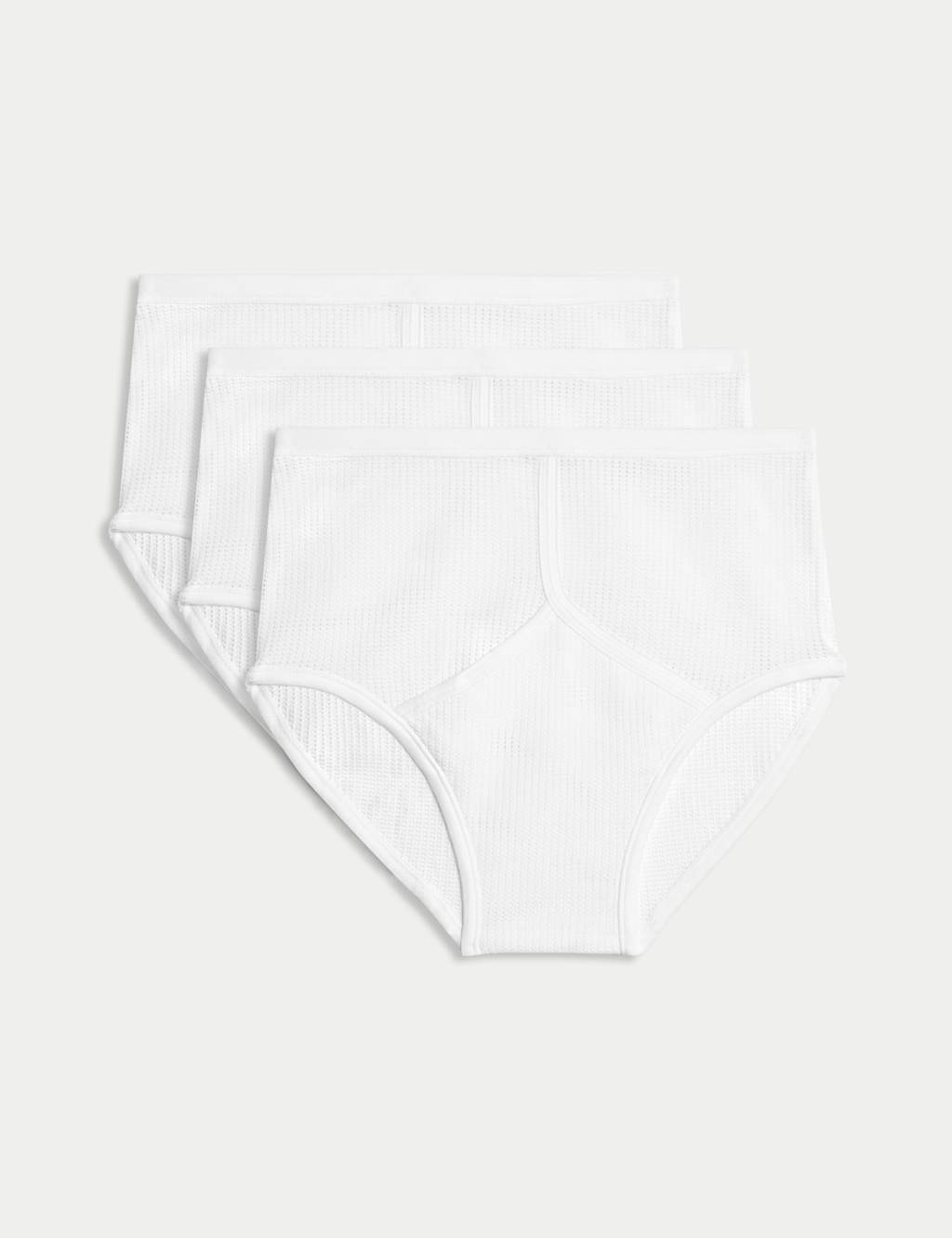 3pk Pure Cotton StayNew™ Mesh Briefs, M&S Collection