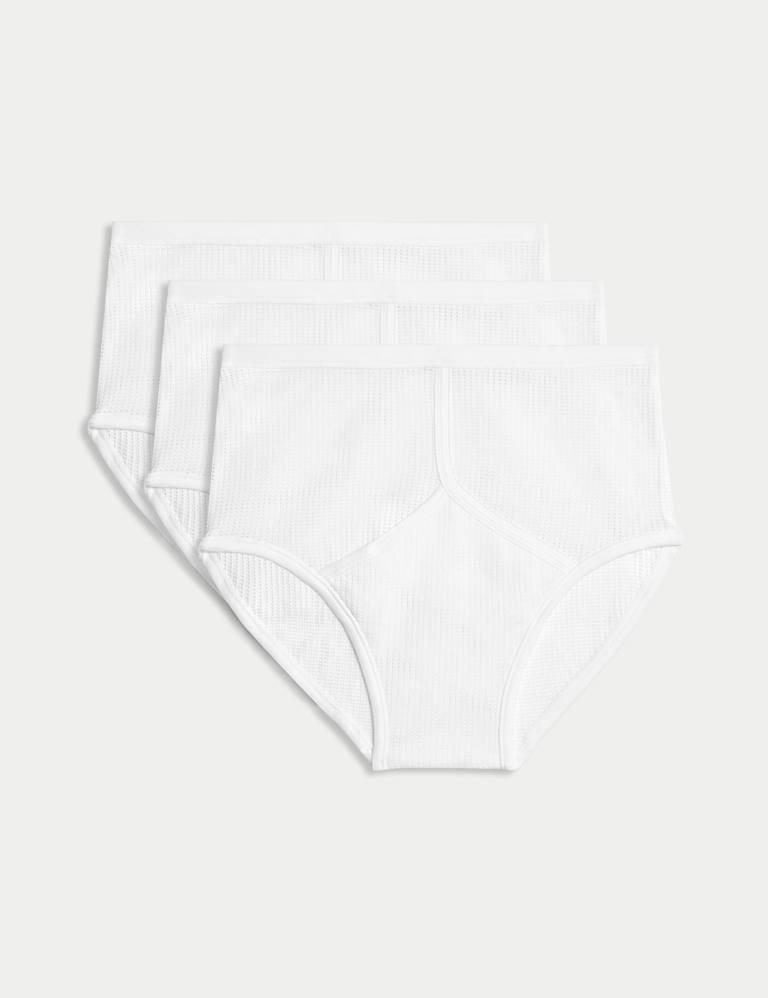 3pk Pure Cotton StayNew™ Mesh Briefs 1 of 3