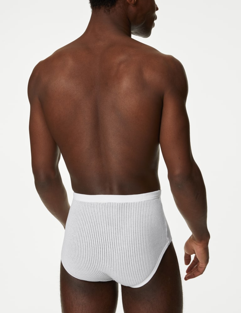 3pk Pure Cotton StayNew Mesh Briefs M S Collection M S