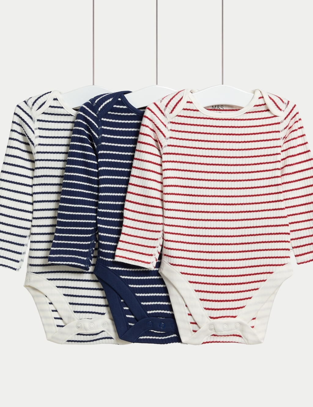 3pk Pure Cotton Safari & Striped Bodysuits (0-3 Yrs)