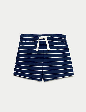3pk Pure Cotton Striped Shorts (0-3 yrs) Image 2 of 4
