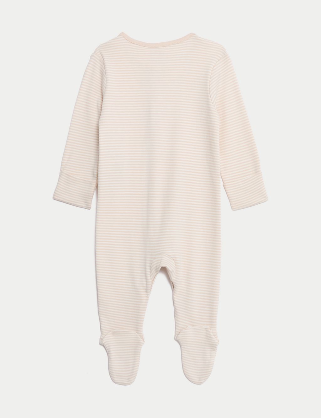 3pk Pure Cotton Striped Sleepsuits (6½lbs-3 Yrs) 1 of 4