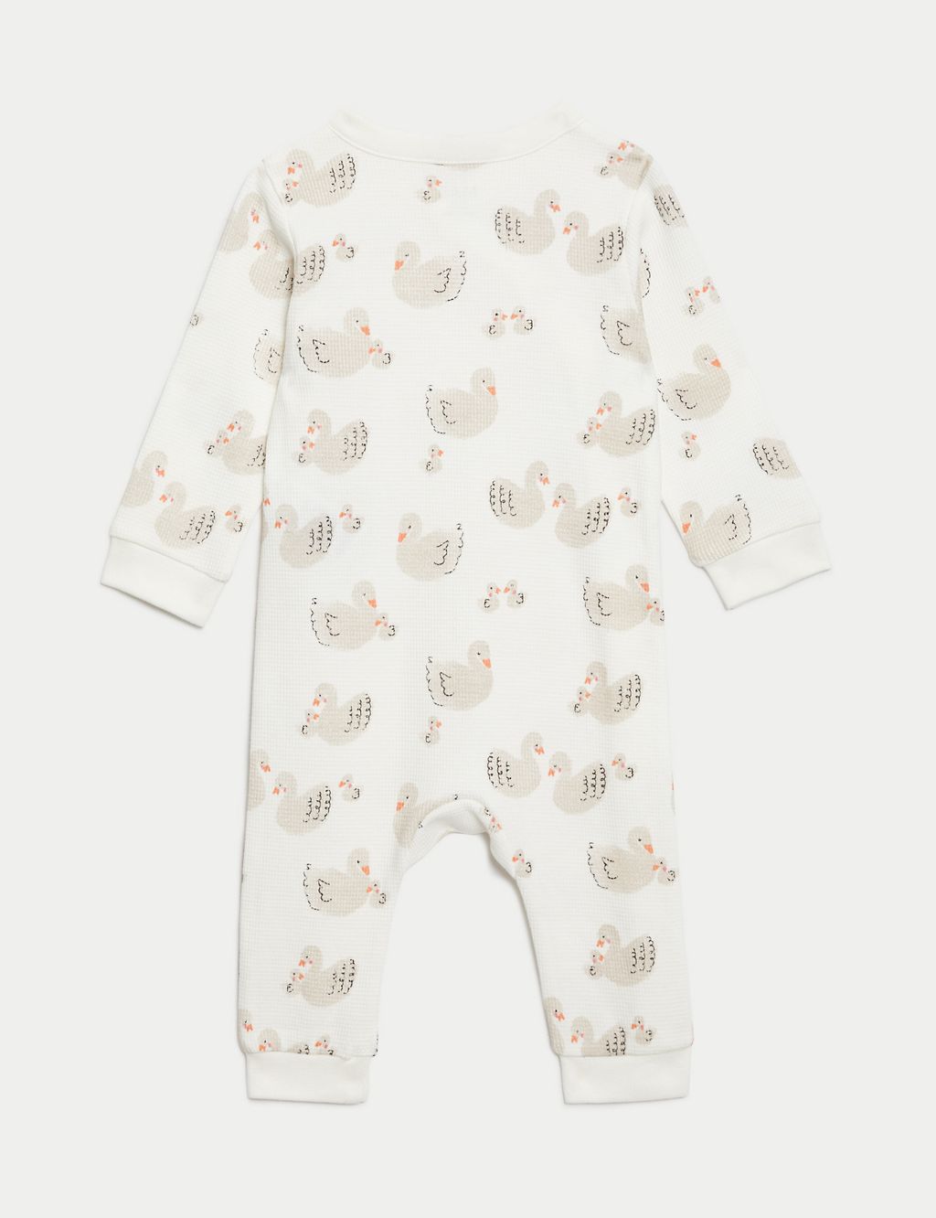 3pk Pure Cotton Swan & Spot Sleepsuits (6½lbs-3 Yrs) 2 of 5
