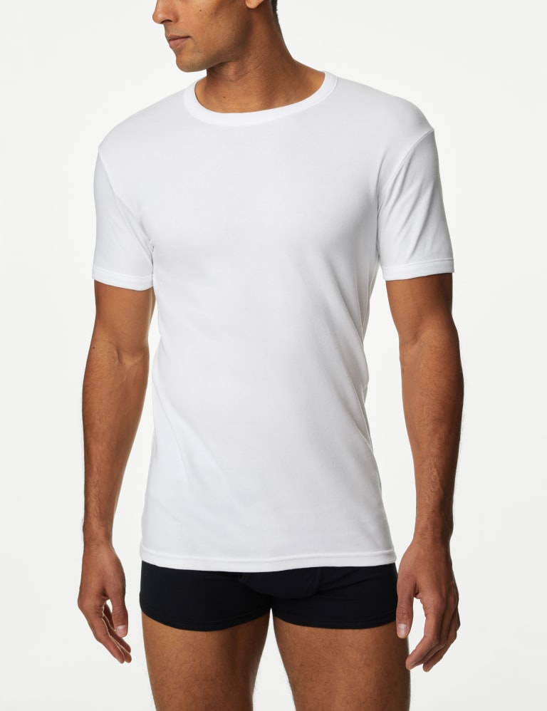 3pk Pure Cotton T Shirt Vests