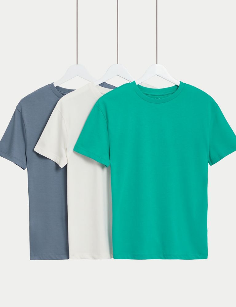 3pk Pure Cotton T-Shirts (6-16 Yrs) 1 of 1