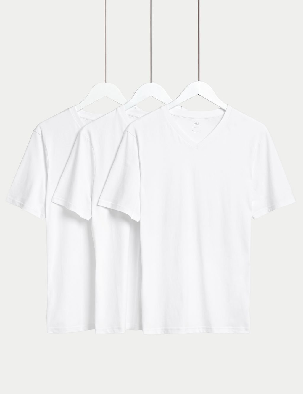 3pk Pure Cotton V-Neck T-Shirts 3 of 5