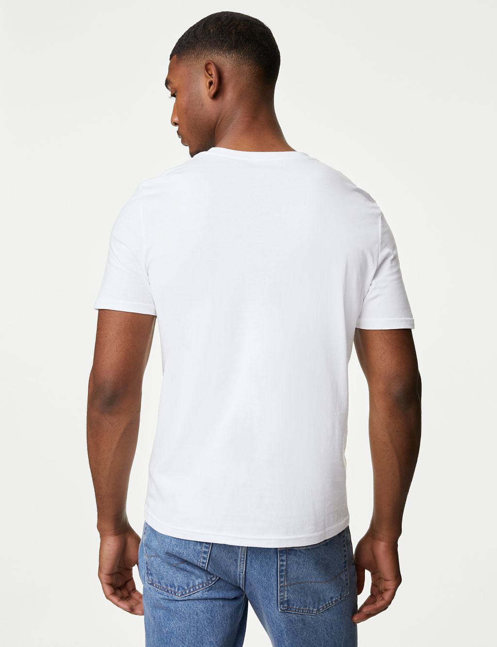 3pk Pure Cotton V-Neck T-Shirts 5 of 5