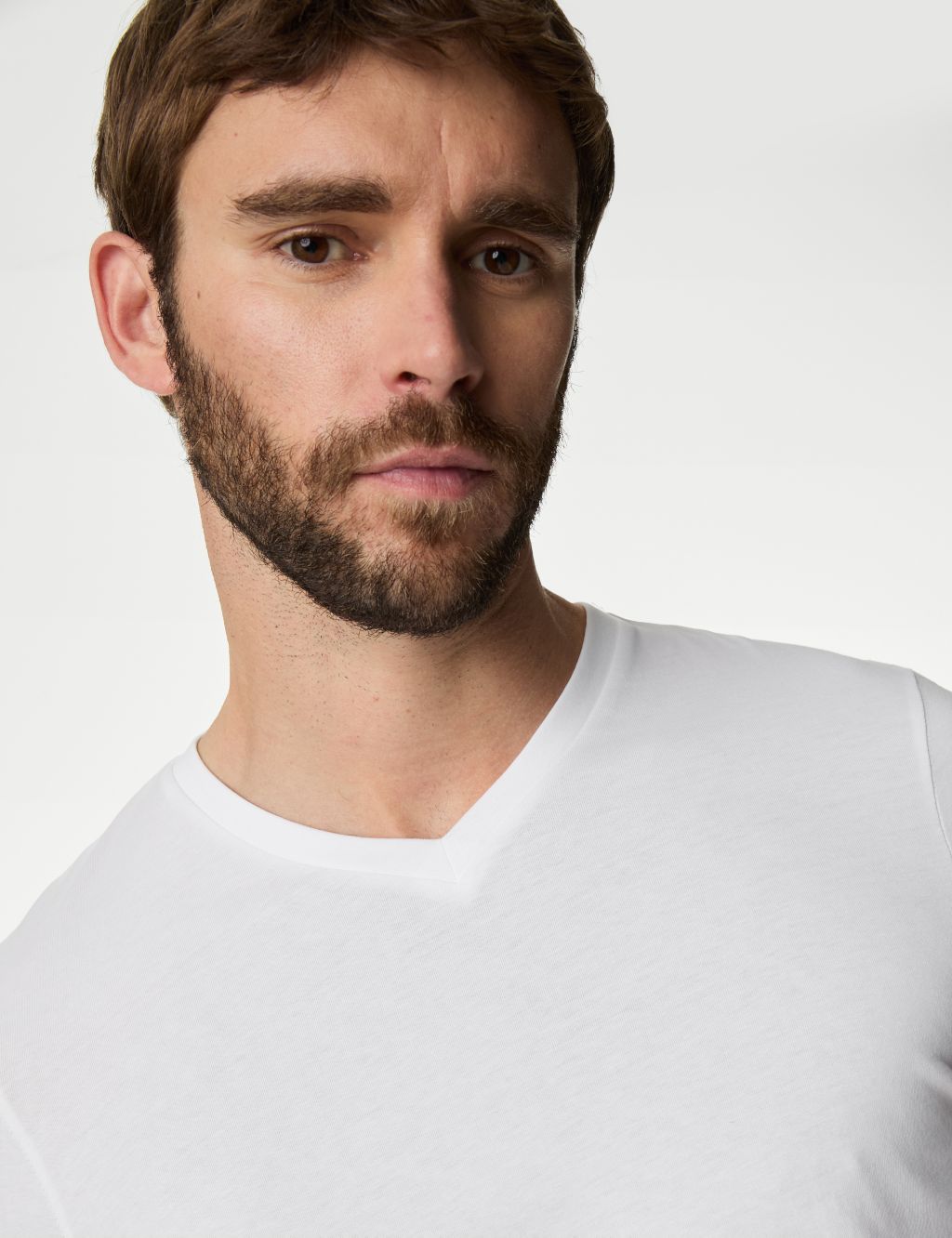 Buy 3pk Pure Cotton V-Neck T-Shirts | M&S Collection | M&S