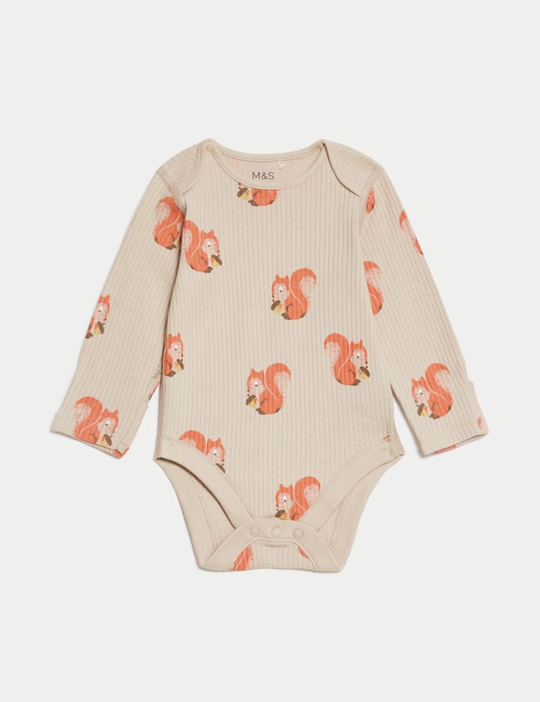3pk Pure Cotton Woodland Print Bodysuits 6 lbs 3 Yrs