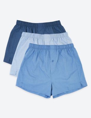 3pk Pure Cotton Woven Boxers | M&S Collection | M&S