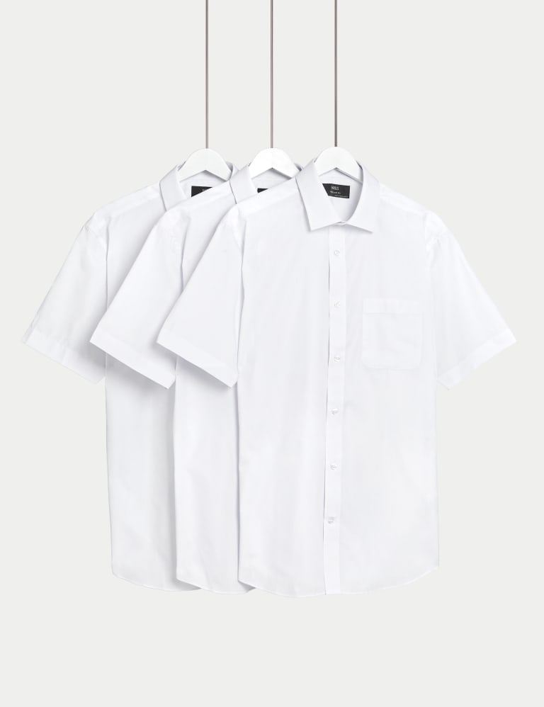 3pk Regular Fit Easy Iron Short Sleeve Shirts 1 of 3