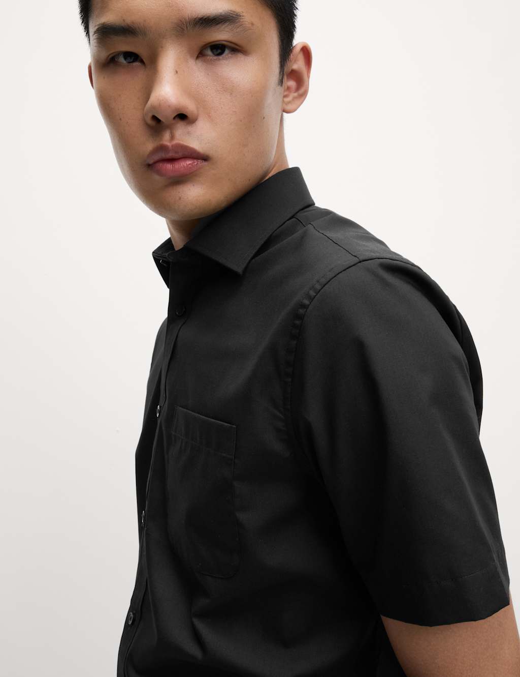 3pk Regular Fit Easy Iron Short Sleeve Shirts M&S Collection M&S