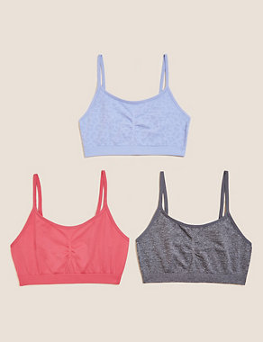 3pk Seamless Non Wired Crop Tops Image 2 of 7