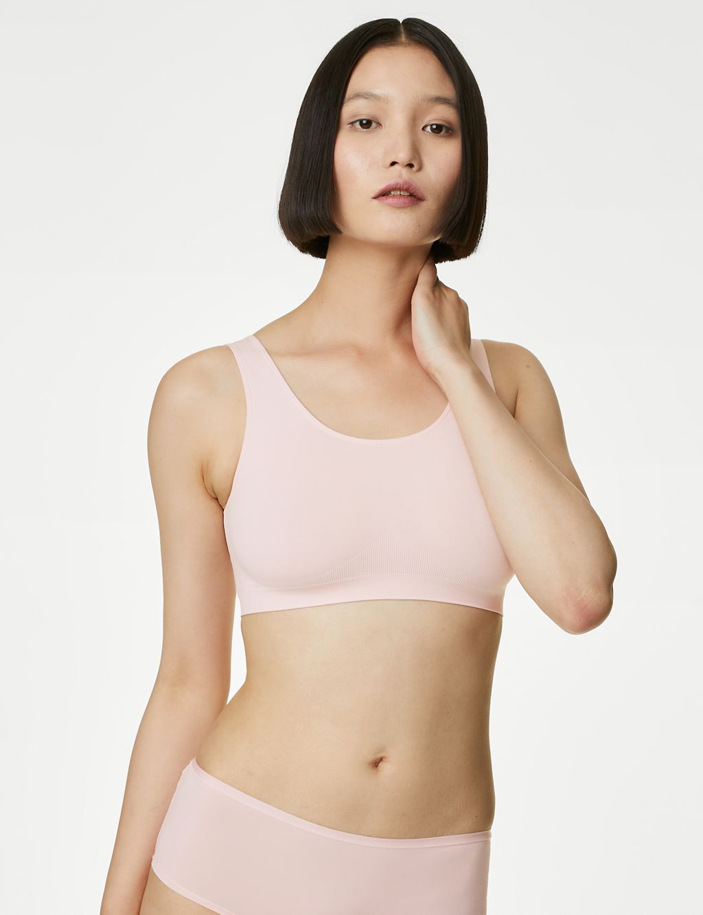3pk Seamless Non Wired Crop Tops 2 of 7