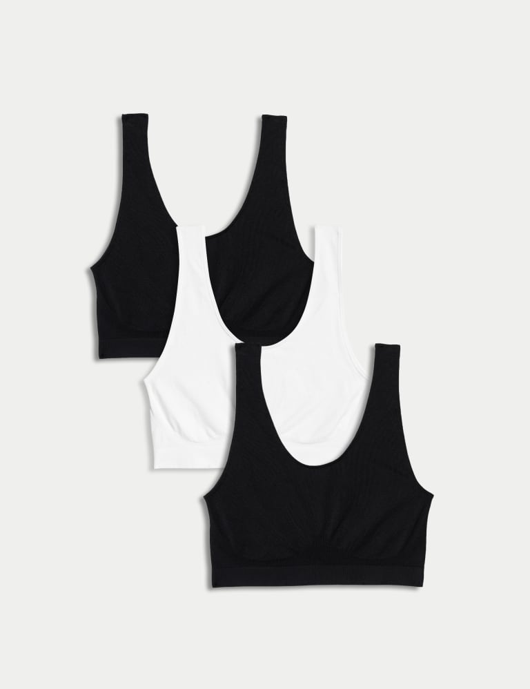 MARKS & SPENCER M&S 3pk Seamless Non Wired Bralettes 2024, Buy MARKS &  SPENCER Online