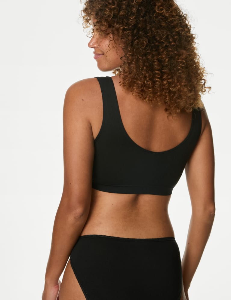 3pk Seamless Non Wired Crop Tops 4 of 7