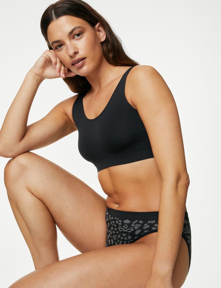 3pk Seamless Non Wired Crop Tops 5 of 7