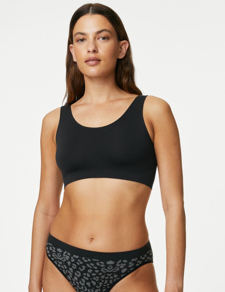 3pk Seamless Non Wired Crop Tops 2 of 7