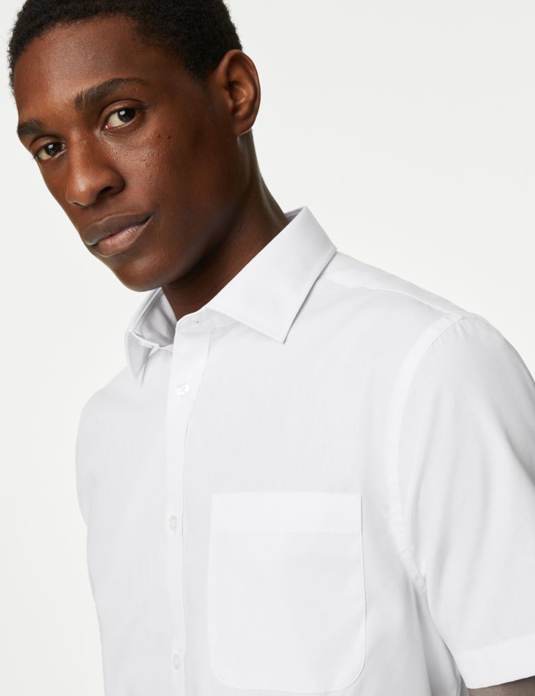 3pk Skinny Fit Short Sleeve Shirts | M&S Collection | M&S