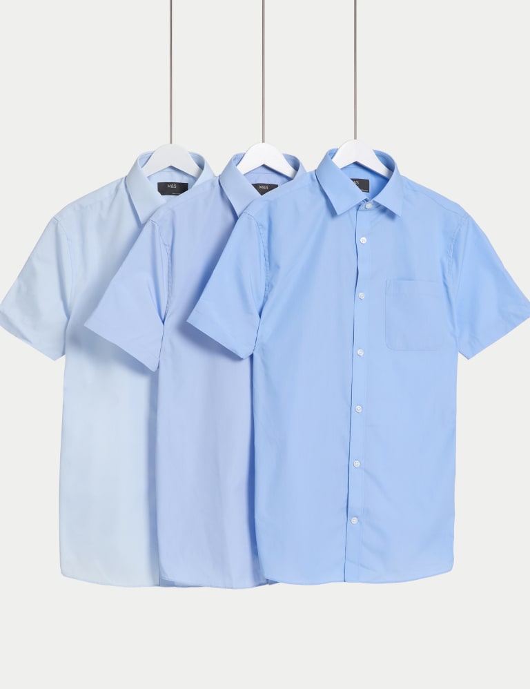 3pk Slim Fit Easy Iron Short Sleeve Shirts 1 of 6