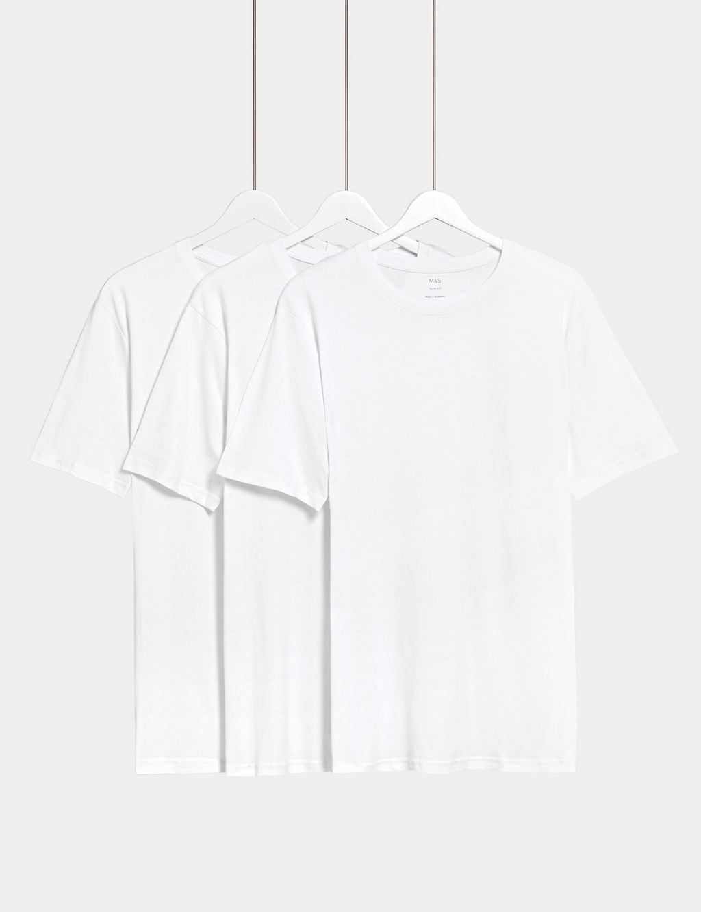3pk Slim Fit Pure Cotton Crew Neck T-Shirts 3 of 5