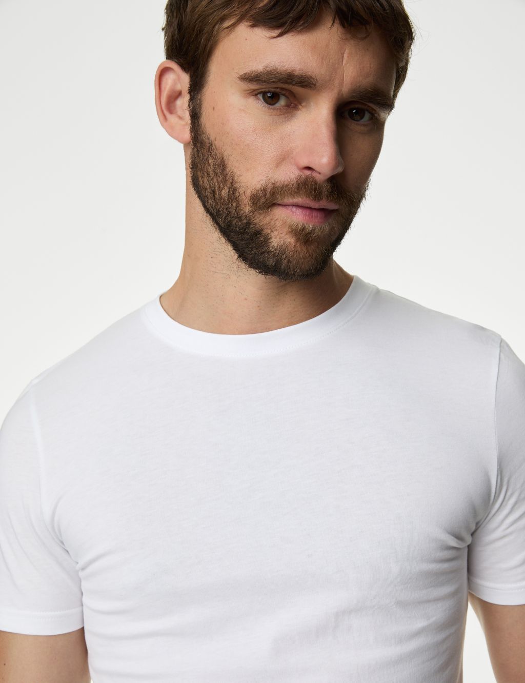3pk Slim Fit Pure Cotton Crew Neck T-Shirts | M&S Collection | M&S