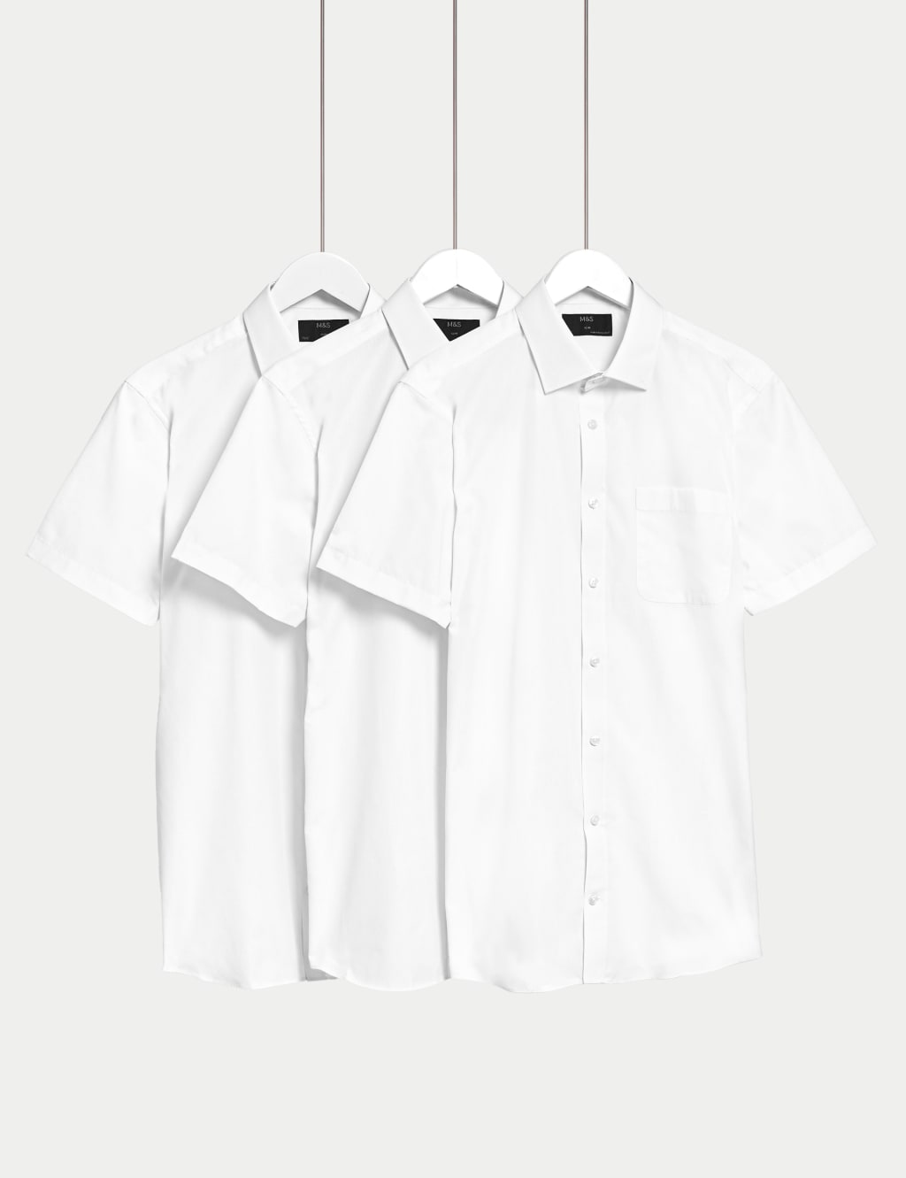 3pk Slim Fit Short Sleeve Shirts M S Collection M S