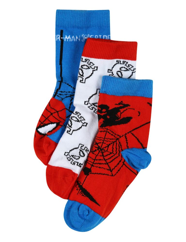 3pk Spider Man Socks 1 of 3