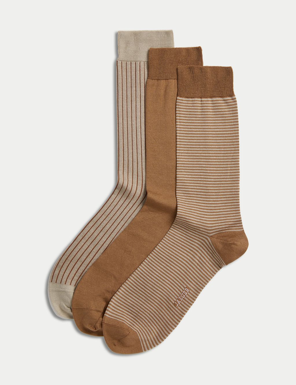 3pk Striped Mercerised Cotton Rich Socks 3 of 3