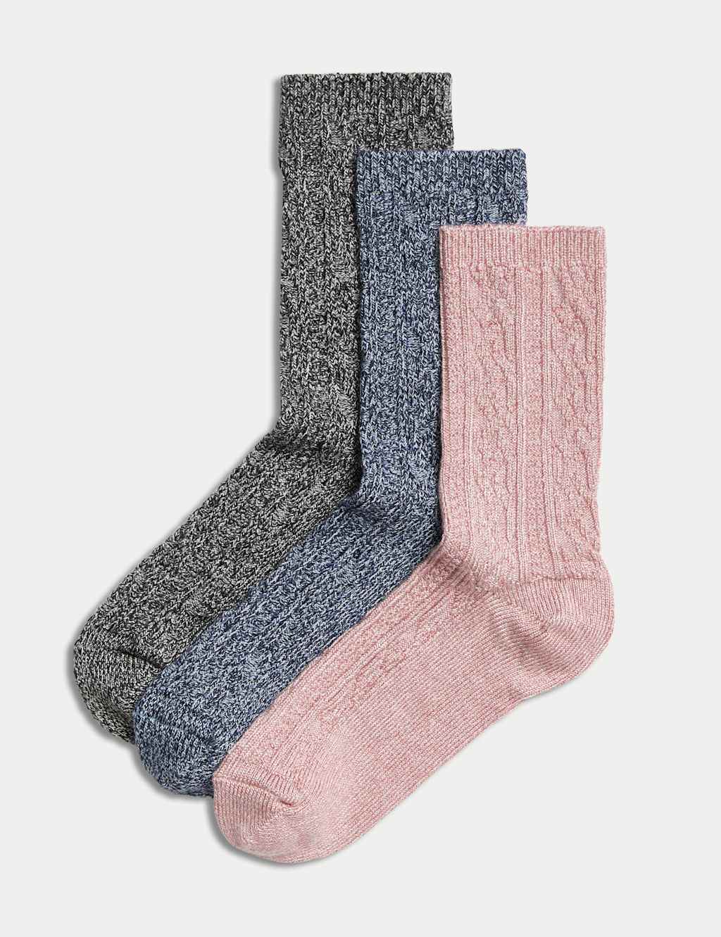 5pk Seamless Toes Ankle High Socks, M&S Collection