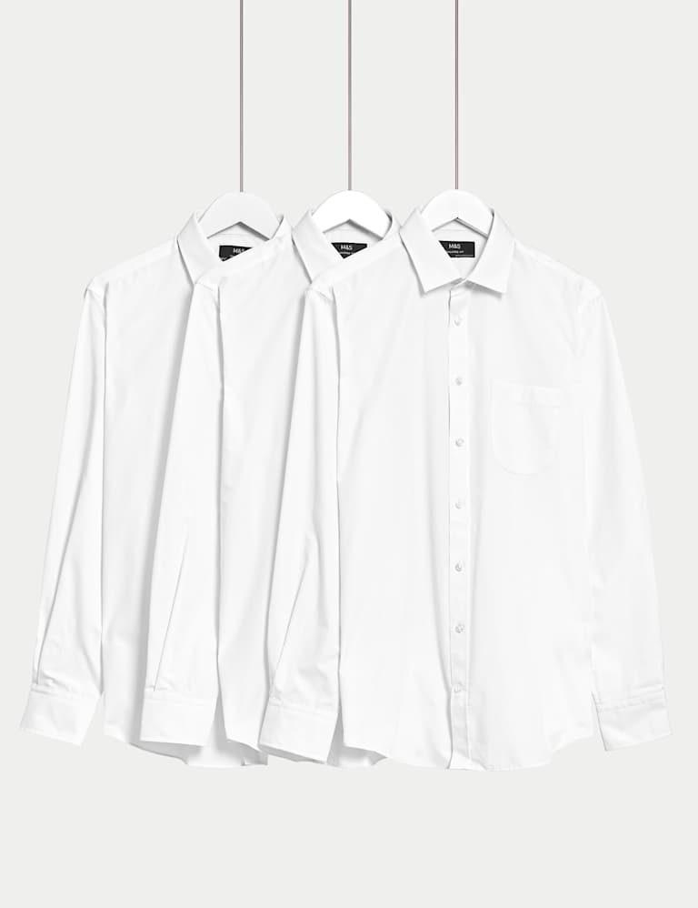 3pk Tailored Fit Easy Iron Long Sleeve Shirts 1 of 4