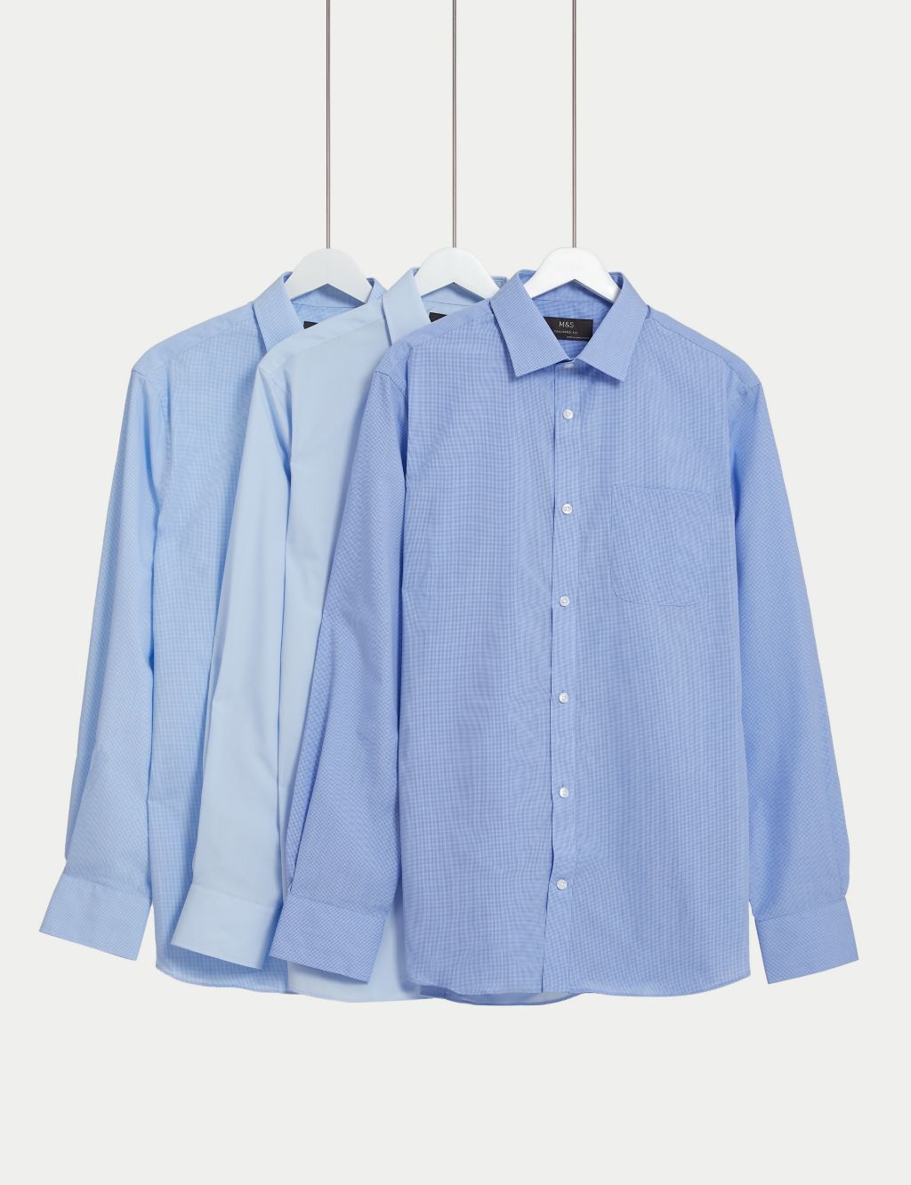 3pk Tailored Fit Easy Iron Long Sleeve Shirts 3 of 4