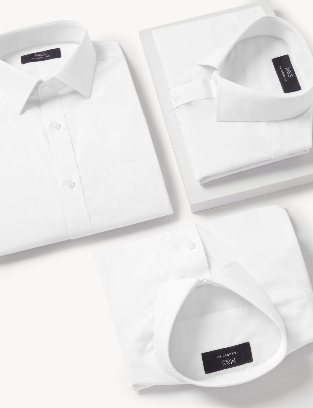 3pk Tailored Fit Short Sleeve Shirts | M&S Collection | M&S