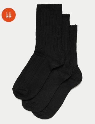 3pk Thermal Sumptuously Soft™ Ankle High Socks | M&S Collection | M&S