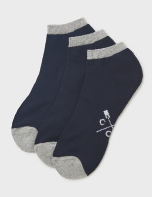 3pk Trainer Socks | Crew Clothing | M&S